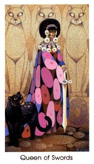 è - Cat People Tarot -  - Queen Of Swords