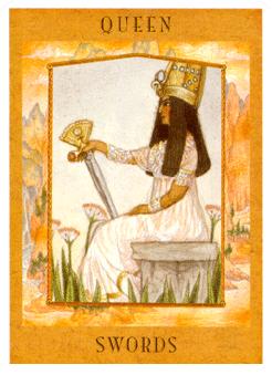 Ů - Goddess Tarot -  - Queen Of Swords