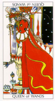 ҰϲТ - Yositaka Amano Tarot - Ȩ - Queen Of Wands