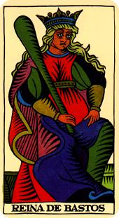  - Marseilles Tarot - Ȩ - Queen Of Wands