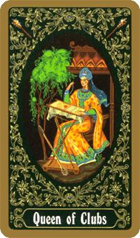  - Russian Tarot - Ȩ - Queen Of Wands