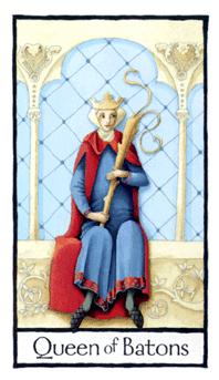 Ӣʼ - Old English Tarot - Ȩ - Queen Of Wands