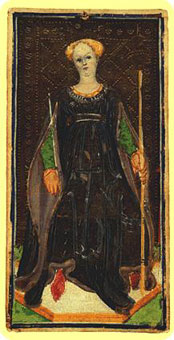 ˹ - Visconti Sforza Tarot - Ȩ - Queen Of Wands