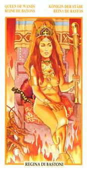 ƽ - Tarots Of The Golden Dawnt - Ȩ - Queen Of Wands