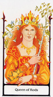 ž - Tarot Of The Old Path - Ȩ - Queen Of Wands