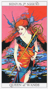 ħ - Love and Mystical Tarot - Ȩ - Queen Of Wands