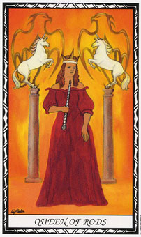  - Unicorn Tarot - Ȩ - Queen Of Wands