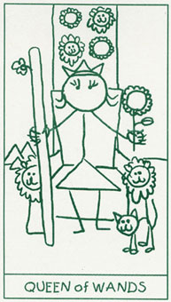  - Stick Figure Tarot - Ȩ - Queen Of Wands