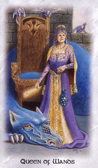  - The Celtic Dragon Tarot - Ȩ - Queen Of Wands