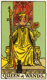 ԭʼΰ - Original Rider-Waite Tarot - Ȩ - Queen Of Wands