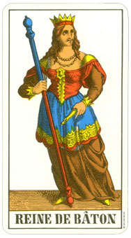 1JJʿ1974 - 1JJ Swiss Tarot 1974 - Ȩ - Queen Of Wands