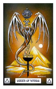  - Dragon Tarot - Ȩ - Queen Of Wands