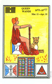 ħʽ - Tarot Of Ceremonial Magic - Ȩ - Queen Of Wands