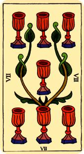  - Marseilles Tarot - ʥ - Seven Of Cups