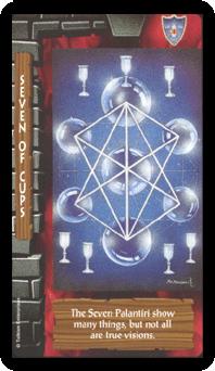 ֮ - Lord of the Rings Tarot - ʥ - Seven Of Cups