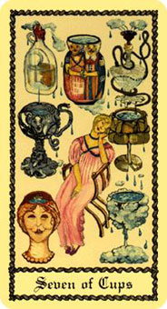 ˹ - Scapini Tarot - ʥ - Seven Of Cups