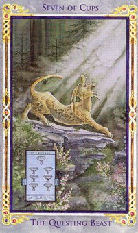 ɪ - Legend Arthurian Tarot - ʥ - Seven Of Cups