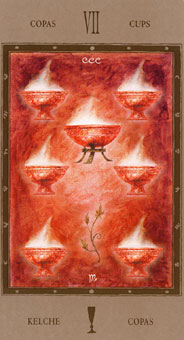 Թ - The Labyrinth Tarots - ʥ - Seven Of Cups