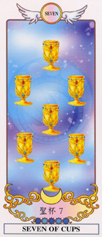 希腊精灵塔罗牌 grecian eudaemon tarot 圣杯七 seven of cups