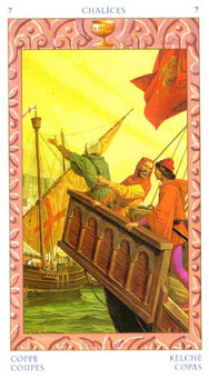 ֮ - Tarot of the Journey to the Orient - ʥ - Seven Of Cups