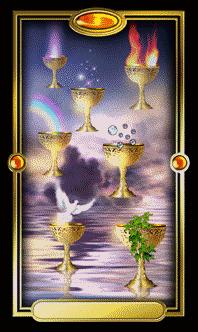 Ѥ - Gilded Tarot - ʥ - Seven Of Cups