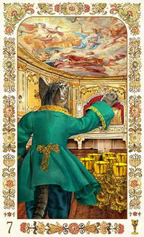 ˲è - Baroque Bohemian Cats Tarot - ʥ - Seven Of Cups