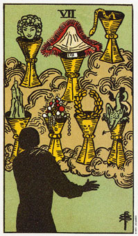 ԭʼΰ - Original Rider-Waite Tarot - ʥ - Seven Of Cups