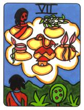  - African Tarot - ʥ - Seven Of Cups