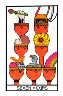 ̫ʱ - Aquarian Tarot - ʥ - Seven Of Cups