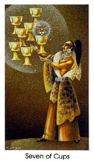 è - Cat People Tarot - ʥ - Seven Of Cups