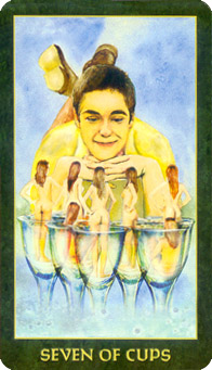 䴫˵ - Folklore Tarot - ʥ - Seven Of Cups