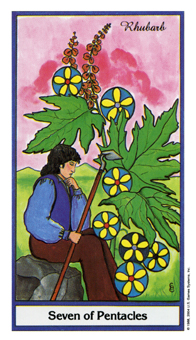 ҩ - Herbal Tarot - Ǯ - Seven Of Pentacles