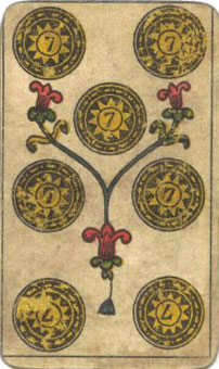 I - I Tarot - Ǯ - Seven Of Pentacles