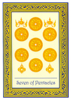 ̩ʼ - Royal Thai Tarot - Ǯ - Seven Of Pentacles