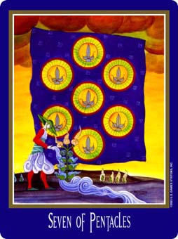  - New Century Tarot - Ǯ - Seven Of Pentacles