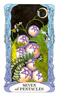 ¹⻨԰ - Moon Garden Tarot - Ǯ - Seven Of Pentacles