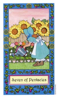  - Whimsical Tarot - Ǯ - Seven Of Pentacles