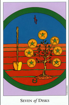  - Tarot Of The Sephiroth - Ǯ - Seven Of Pentacles