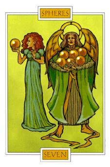  - Winged Spirit Tarot - Ǯ - Seven Of Pentacles