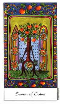 ý - Tarot of the Trance - Ǯ - Seven Of Pentacles