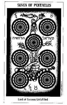 ʿ - The Hermetic Tarot - Ǯ - Seven Of Pentacles