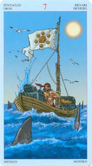  - Sea Rover Tarot - Ǯ - Seven Of Pentacles