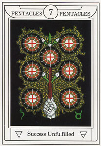 ƽ - Golden Dawn Magical Tarot - Ǯ - Seven Of Pentacles