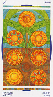 ˮ - Crystal Tarot - Ǯ - Seven Of Pentacles