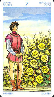 ʥ׳ΰ - Universal Waite Tarot - Ǯ - Seven Of Pentacles