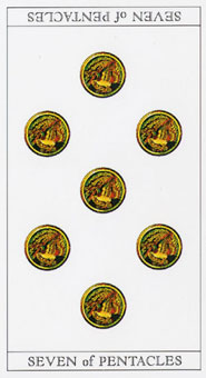 ħ - Love and Mystical Tarot - Ǯ - Seven Of Pentacles