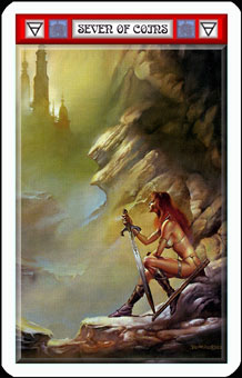 ˹Լ - Boris Vallejo Tarot - Ǯ - Seven Of Pentacles