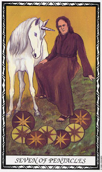  - Unicorn Tarot - Ǯ - Seven Of Pentacles