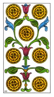  - Classic Tarot - Ǯ - Seven Of Pentacles