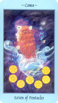  - Celestial Tarot - Ǯ - Seven Of Pentacles